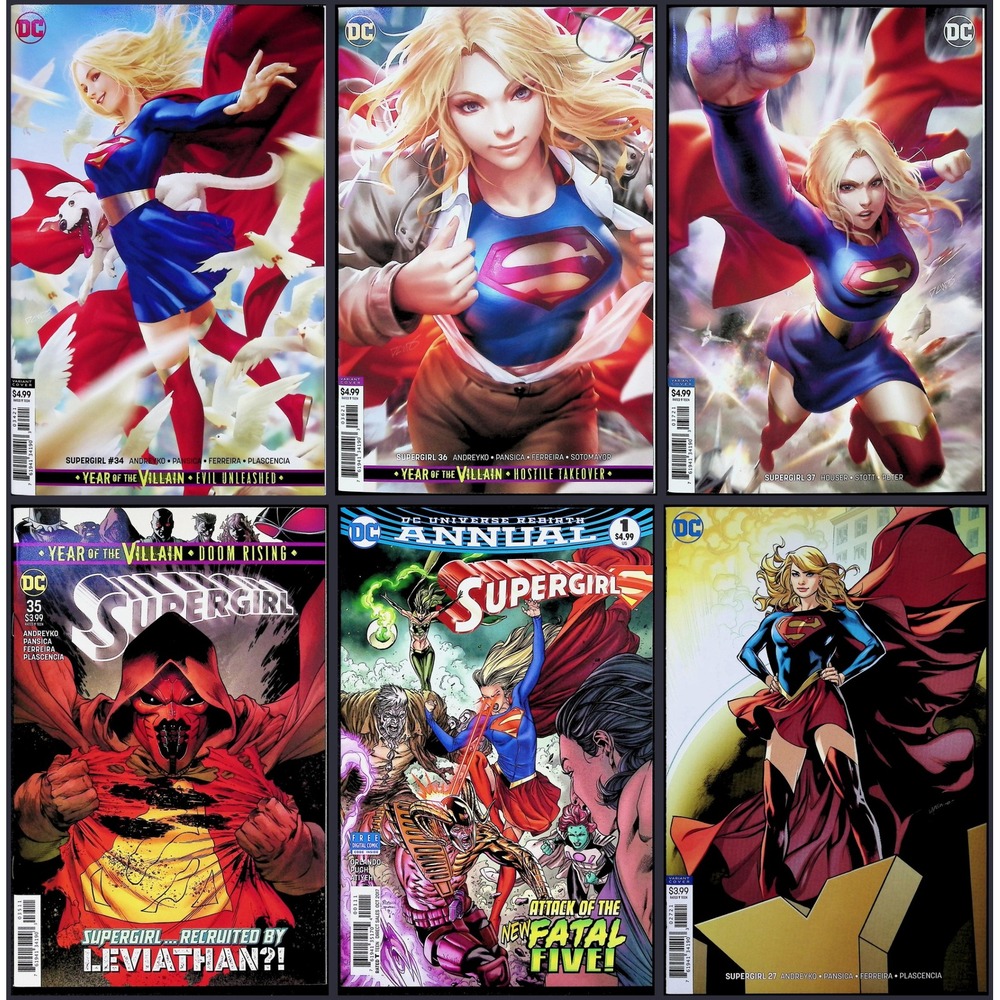 Supergirl 6X Comic Lot #34 35 36 37 27 Annual 1 1st Supergirl Who Laughs Chew DC